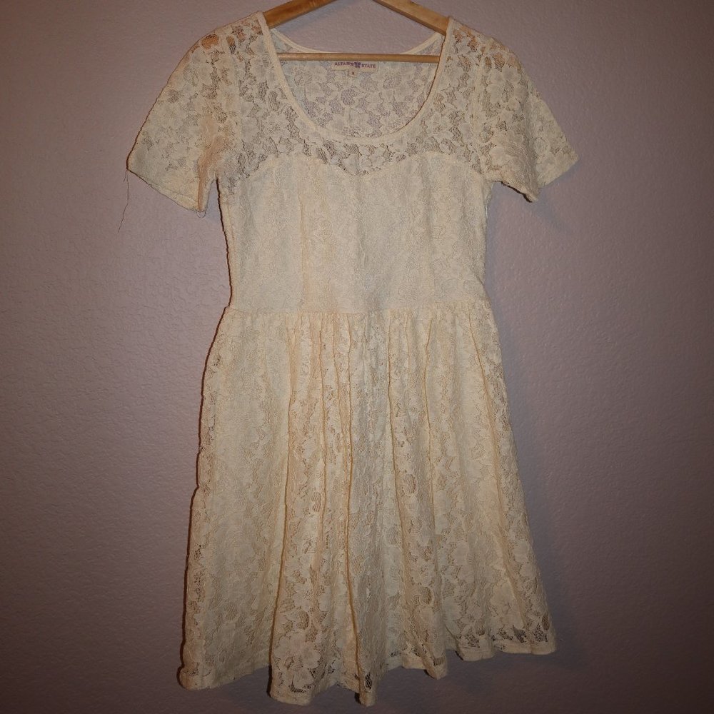 Cream Lace Dress
